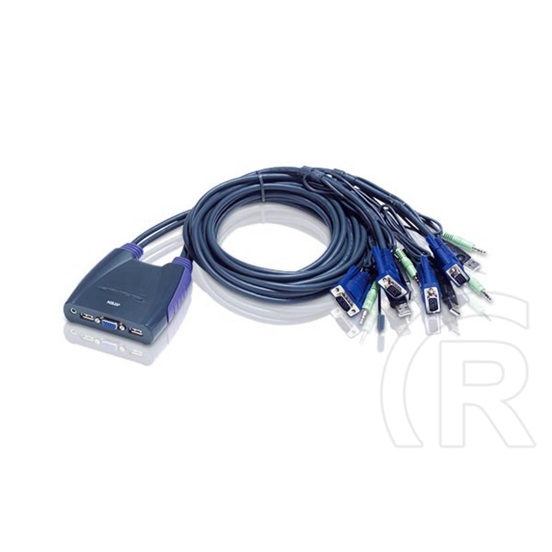ATEN CS-64US Cable KVM Switch (4 PC, USB, +kábel)
