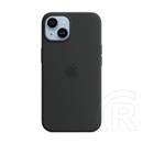 Apple iPhone 14 szilikon telefonvédő (magsafe rögzítésű, mágneses) fekete
