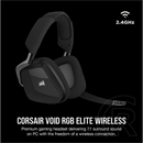 Corsair Void RGB Elite Wireless Premium fejhallgató (fekete)