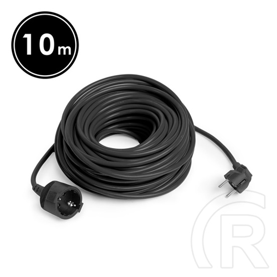 Hálózati hosszabbító kábel 10 m (fekete)