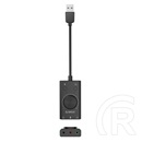 Orico SC2-BK-BP hangkártya (USB, headset/mikrofon/hangszoró jack aljzattal)