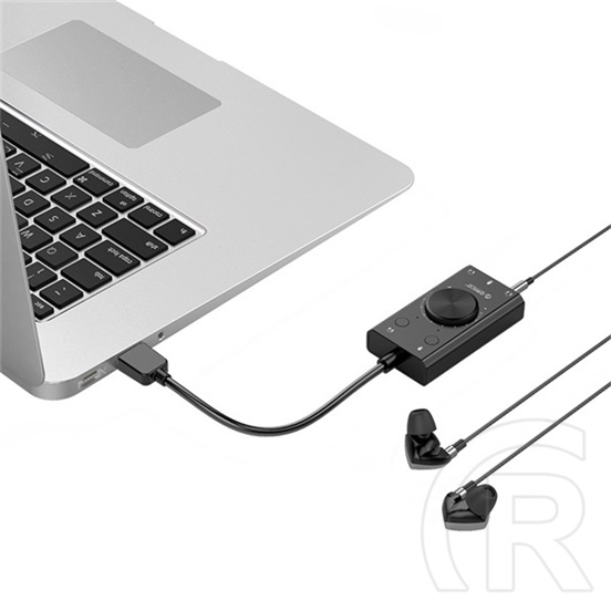 Orico SC2-BK-BP hangkártya (USB, headset/mikrofon/hangszoró jack aljzattal)