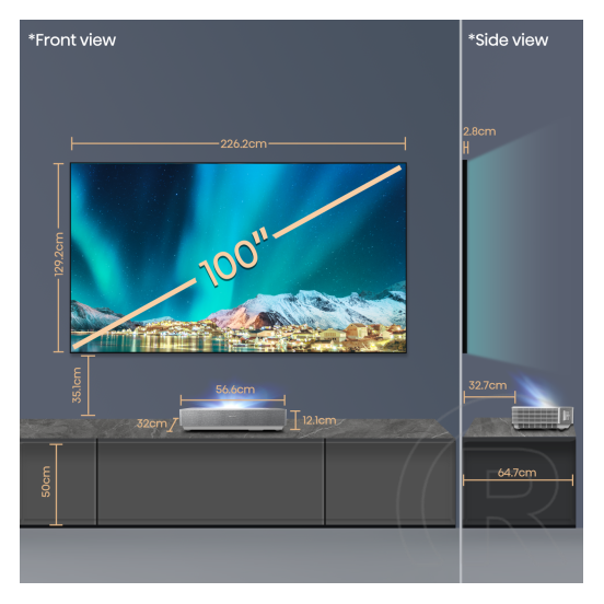 100" Hisense 100L5HD 4K UHD Smart Lézer TV
