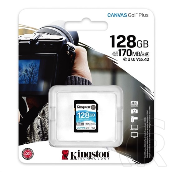 128GB SDXC Card Kingston Canvas Go! Plus (Class 10, UHS-I U3)