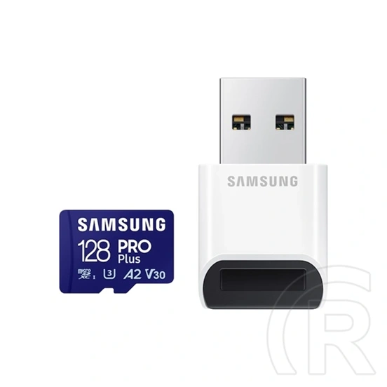 128 GB MicroSDXC Samsung Pro Plus memóriakártya (180 MB/s, Class 10, U3, V30, A2)