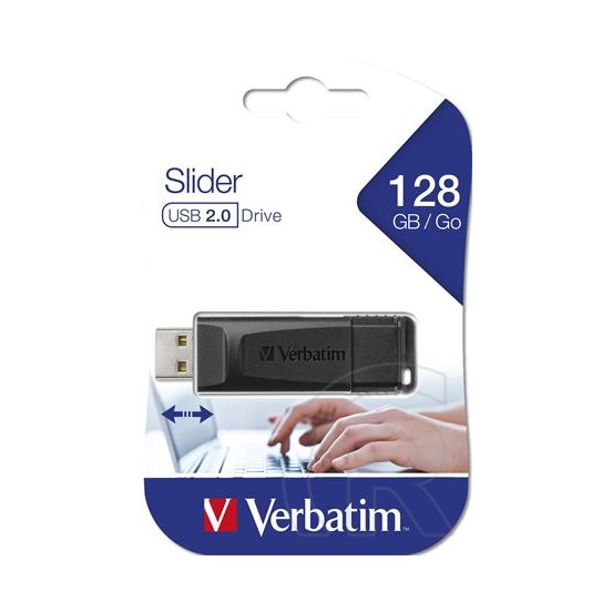 128 GB Pendrive 2.0 Verbatim Slider (fekete)