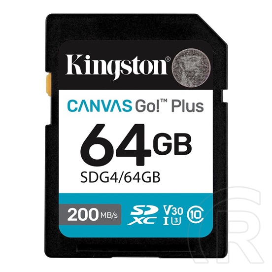 128 GB SDXC Card Kingston Canvas Go! Plus G4 (Class 10, UHS-I U3, V30)