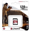 128 GB SDXC Card Kingston Canvas React Plus (300 MB/s, Class 10, U3, V90)