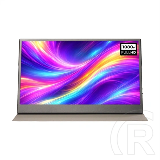 15,6" Denver PMO-15604 monitor (IPS, 1920x1080, 60Hz, Mini HDMI, USB-C, 3,5mm jack, beépített hangszóró, fekete)
