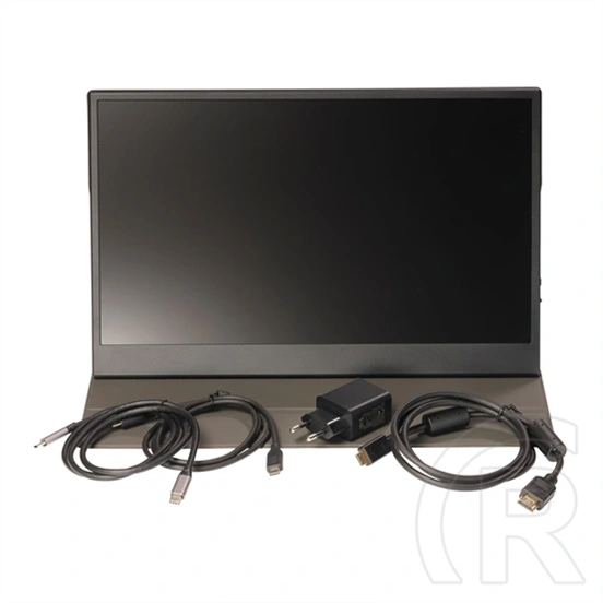 15,6" Denver PMO-15604 monitor (IPS, 1920x1080, 60Hz, Mini HDMI, USB-C, 3,5mm jack, beépített hangszóró, fekete)