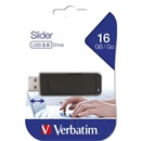 16 GB Pendrive 2.0 Verbatim Slider (fekete)