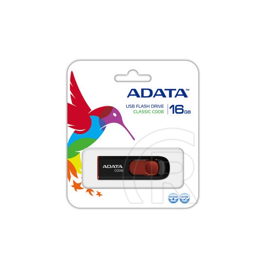 16 GB Pendrive USB 2.0 Adata Classic C008 (fekete-piros)