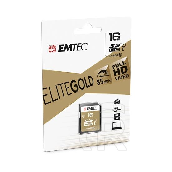 16 GB SDHC Card Emtec Elite Gold (Class 10, UHS-I) 1 adapter
