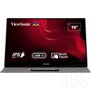 16" ViewSonic TD1655 FHD IPS monitor (60Hz, érintőképernyős, fekete)