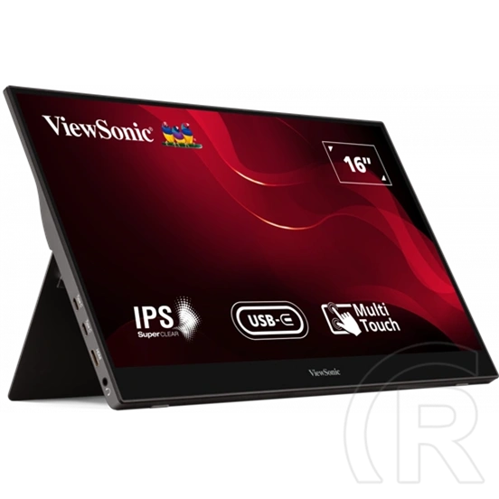 16" ViewSonic TD1655 FHD IPS monitor (60Hz, érintőképernyős, fekete)