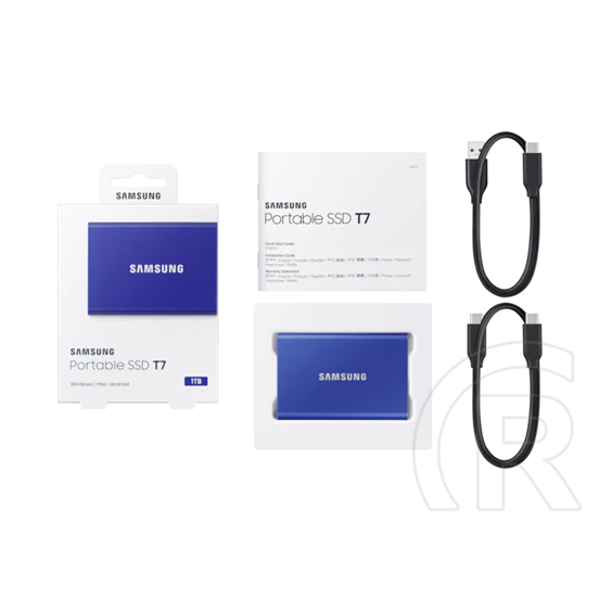 1 TB Samsung T7 külső SSD (USB 3.2, kék)