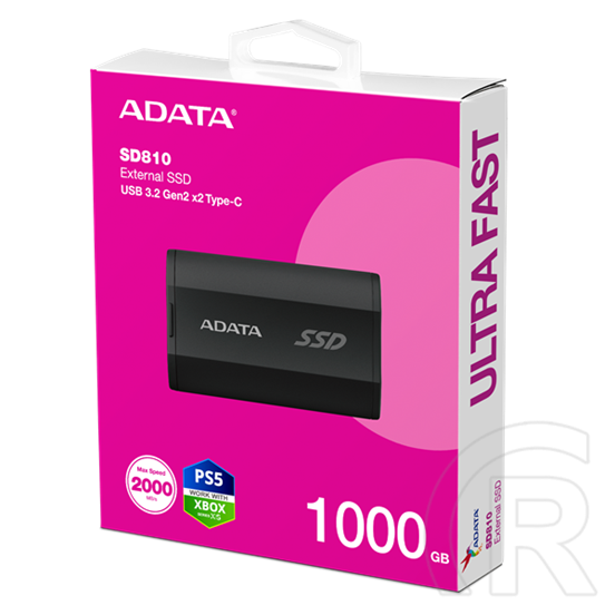 1 TB ADATA SD810 SSD (külső, USB 3.2, Type-C, fekete)