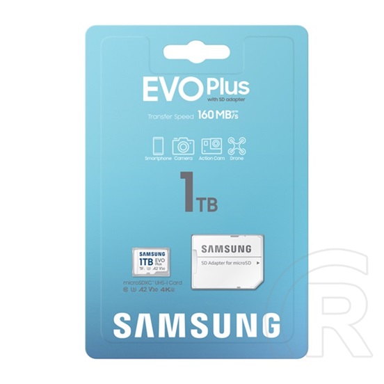 1 TB MicroSDXC Card Samsung EVO Plus (Class 10, UHS-I U3, A2, V30)