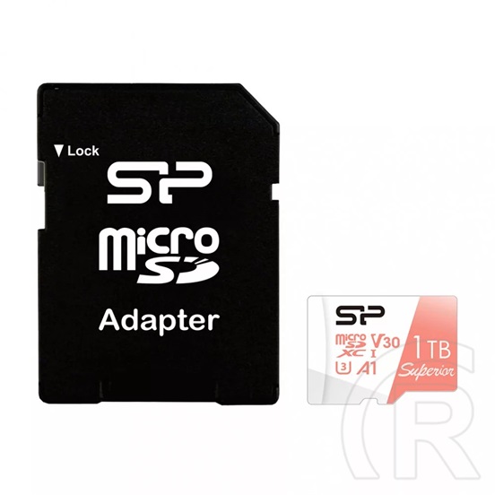 1 TB MicroSDXC Card Silicon Power Superior (Class 10, UHS-3, V30, A1) + 1 adapter