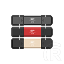 1 TB Pendrive USB 3.2 Silicon Power DS72 (USB-A + USB-C, 1050 MB/s olvasás, 1000 MB/s írás, fekete)