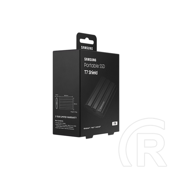 1 TB Samsung T7 Shield külső SSD (USB 3.2, fekete)