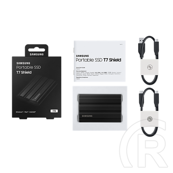 1 TB Samsung T7 Shield külső SSD (USB 3.2, fekete)