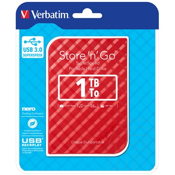 1 TB Verbatim Store `n` Go G2 HDD (2,5