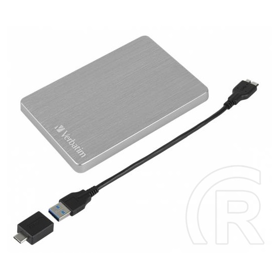 1 TB Verbatim Store `n` Go HDD (2,5", USB 3.2, ezüst)