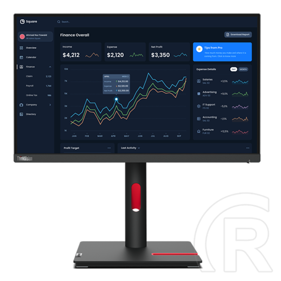 21,5" Lenovo ThinkVision T22i-30 IPS LED monitor