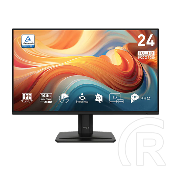 23,8" MSI Business Pro MP242 E14A monitor (IPS, 1920x1080, 144Hz, DP+HDMI+VGA, fekete)