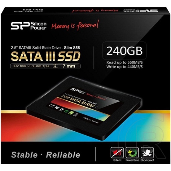240 GB Silicon Power Slim S55 SSD (2,5", SATA3)
