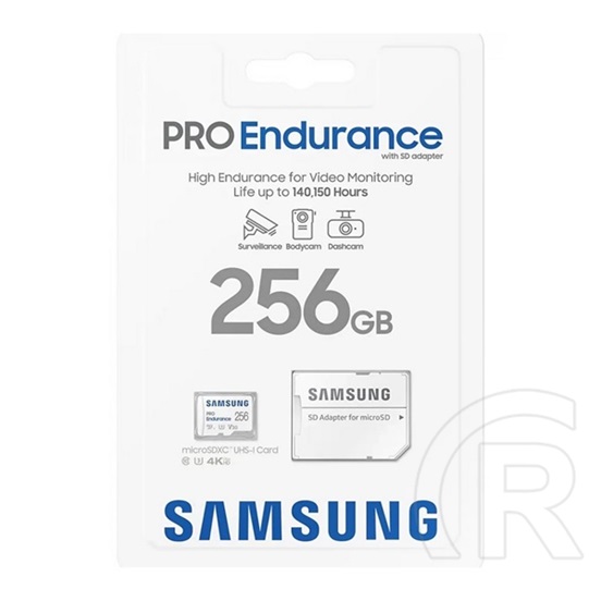256 GB MicroSDXC Card Samsung Pro Endurance (100 MB/s, Class 10, U3, V30)
