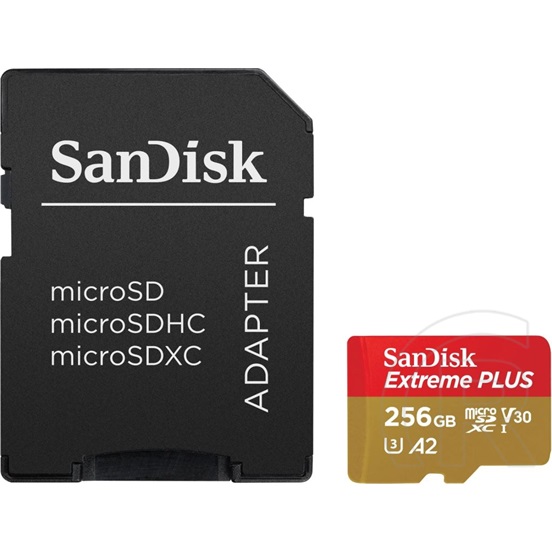 256 GB MicroSDXC Card SanDisk Extreme Plus (200 MB/s, Class 10, U3, V30, A2)