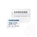 256 GB MicroSDXC Samsung EVO Plus memóriakártya (Class 10, UHS-1, SD adapter)