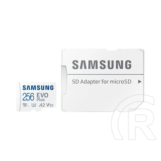 256 GB MicroSDXC Samsung EVO Plus memóriakártya (Class 10, UHS-1, SD adapter)