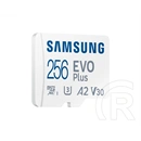 256 GB MicroSDXC Samsung EVO Plus memóriakártya (Class 10, UHS-1, SD adapter)