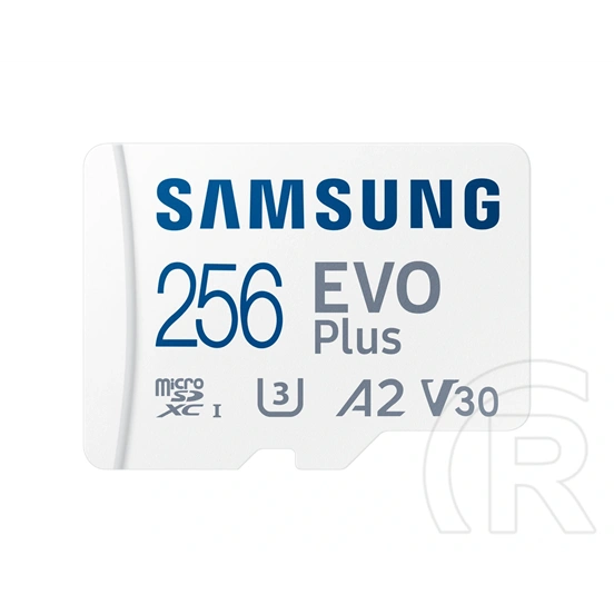 256 GB MicroSDXC Samsung EVO Plus memóriakártya (Class 10, UHS-1, SD adapter)