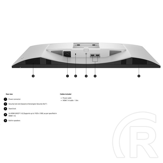 27" Dell S2725DSM monitor (IPS, 2560x1440, HDMI, DP, fehér)