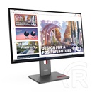 27" Lenovo ThinkVision P27qd-40 monitor (2560x1440, IPS, 24-120Hz, HDMI, DP, USB-C, RJ45, fekete)