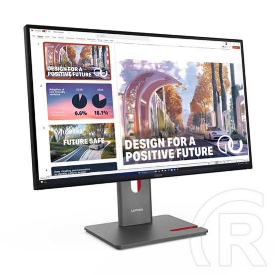 27" Lenovo ThinkVision P27qd-40 monitor (2560x1440, IPS, 24-120Hz, HDMI, DP, USB-C, RJ45, fekete)