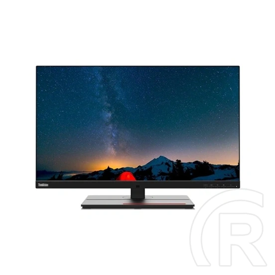 27" Lenovo ThinkVision P27u-20 monitor (IPS, 3840x2160, 60Hz, HDMI, DP, Thunderbolt 4, USB-C, RJ45, 450cd/m2, fekete)