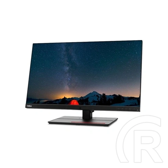 27" Lenovo ThinkVision P27u-20 monitor (IPS, 3840x2160, 60Hz, HDMI, DP, Thunderbolt 4, USB-C, RJ45, 450cd/m2, fekete)