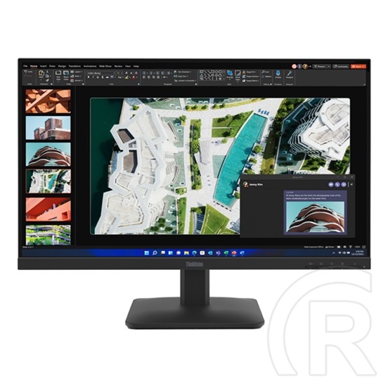 27" Lenovo ThinkVision S27-4e monitor (IPS, 1920x1080, 100Hz, HDMI+VGA, fekete)