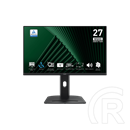 27" MSI Business PRO MP275QPG monitor (IPS, 2560x1440, 100Hz, 1 ms, 2xHDMI, DP, fekete)