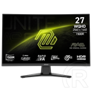 27" MSI MAG 275CQF monitor (Rapid VA, 2560x1440, 180Hz, 0,5ms, ívelt 1500R, 2xHDMI, DP, USB-C, fekete)