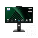 27" MSI MP272PMG monitor (IPS, 1920x1080, 120Hz, DP+HDMI+VGA, webkamera, USB, hangszóró, magasságállítható, fekete)
