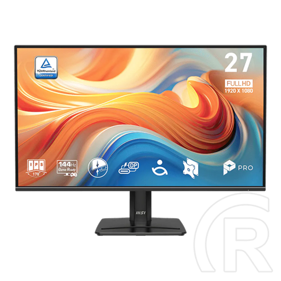 27" MSI MP272 E14C monitor (IPS, 1920x1080, 144Hz, HDMI, USB-C, fekete)