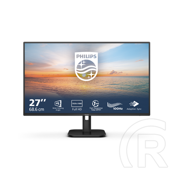 27" PHILIPS IPS monitor 27E1N1100A, 1920x1080, 16:9, 250cd/m2, 4ms, VGA/HDMI, hangszóró, 100Hz