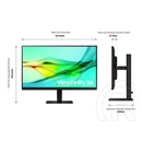 27" Samsung ViewFinity S6 S60UD LS27D600UAUXEN monitor (IPS, 2560x1440, 100Hz, DP+HDMI+USB-C+LAN)