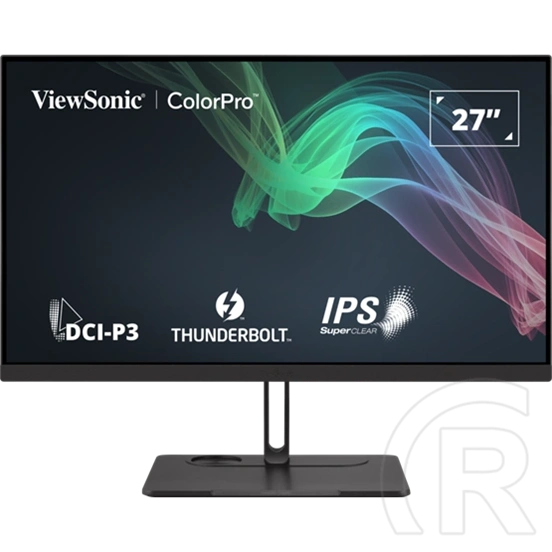 27" ViewSonic VP2776T-4K monitor (IPS, 3840x2160, 60Hz, 5 ms, Thunderbolt 4, DP, HDMI, USB-C, USB3.2, Ethernet, fekete)